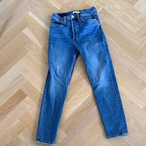 Re/Done Women's Blue High-Rise Slim Jeans